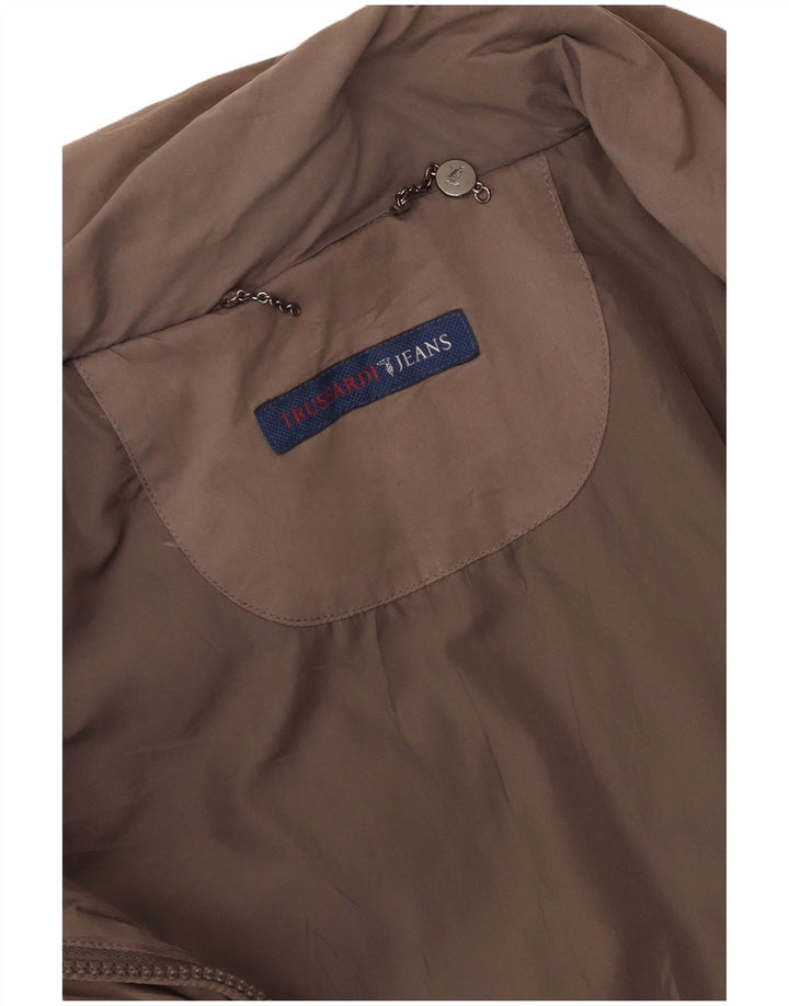 Damska ocieplana kurtka Trussardi Jeans UK 14 w kolorze średniego beżu