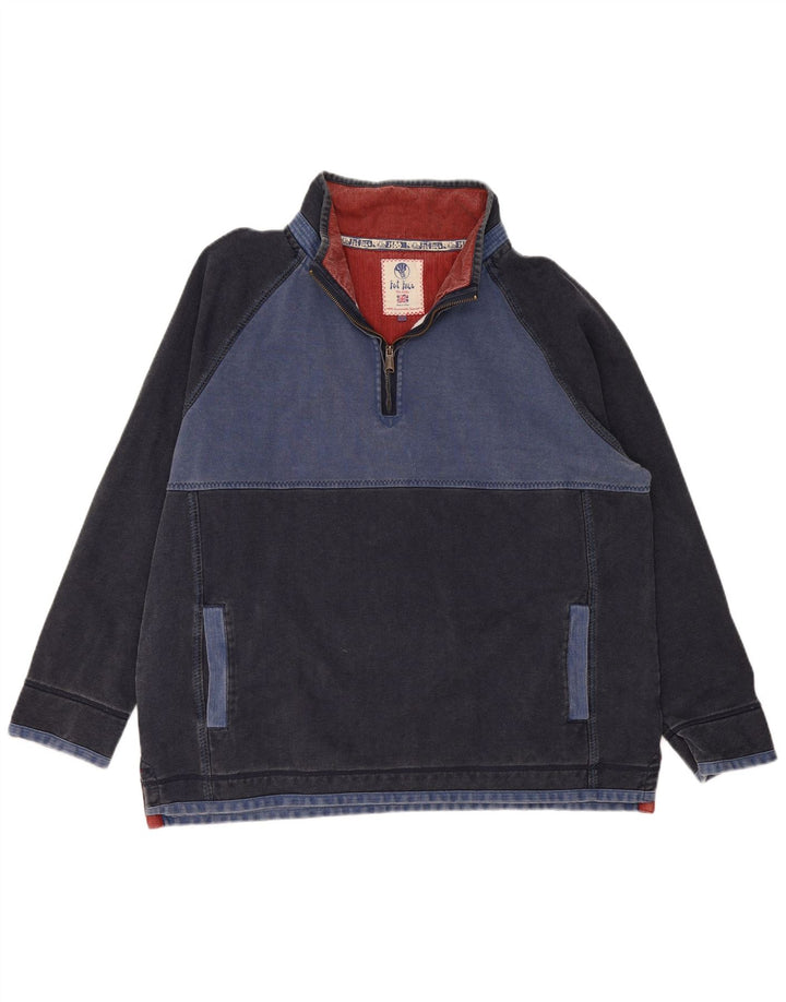 Męska bluza z zamkiem błyskawicznym Fat Face, 2XL, granatowa, bawełniana