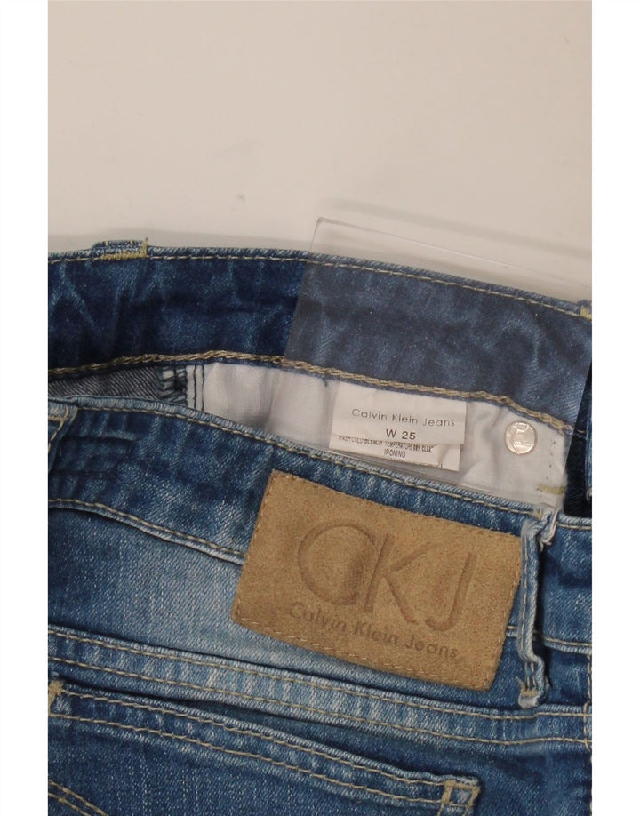 Damskie jeansy proste CALVIN KLEIN W25 L33 niebieskie