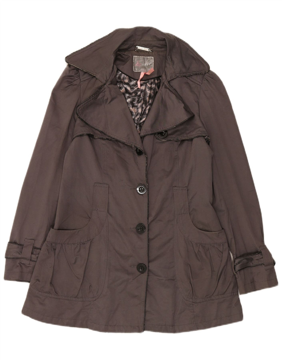 Damski trencz Lipsy UK 12, średni szary poliester