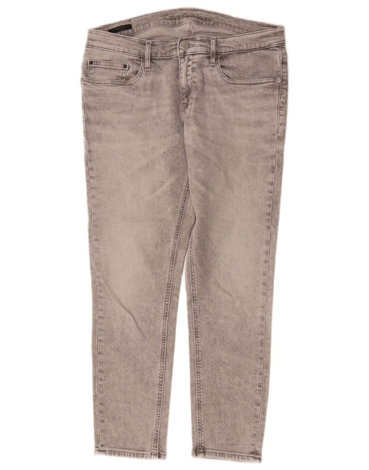 Damskie jeansy Calvin Klein W31 L25 Szara bawełna