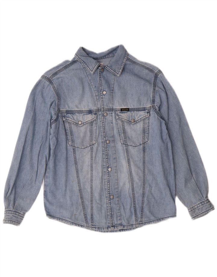 DIESEL Boys Denim Shirt 9-10 Years Blue Cotton