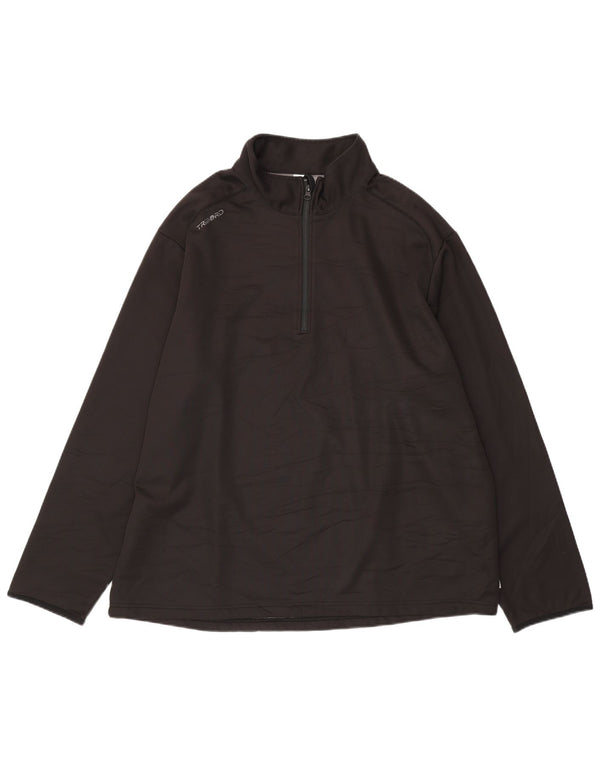 Męski sweter z zamkiem błyskawicznym TRIBORD 3XL, czarny poliester