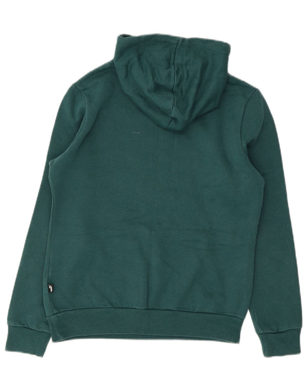 Damski sweter z kapturem Puma z grafiką UK 10, mały, zielony, bawełniany
