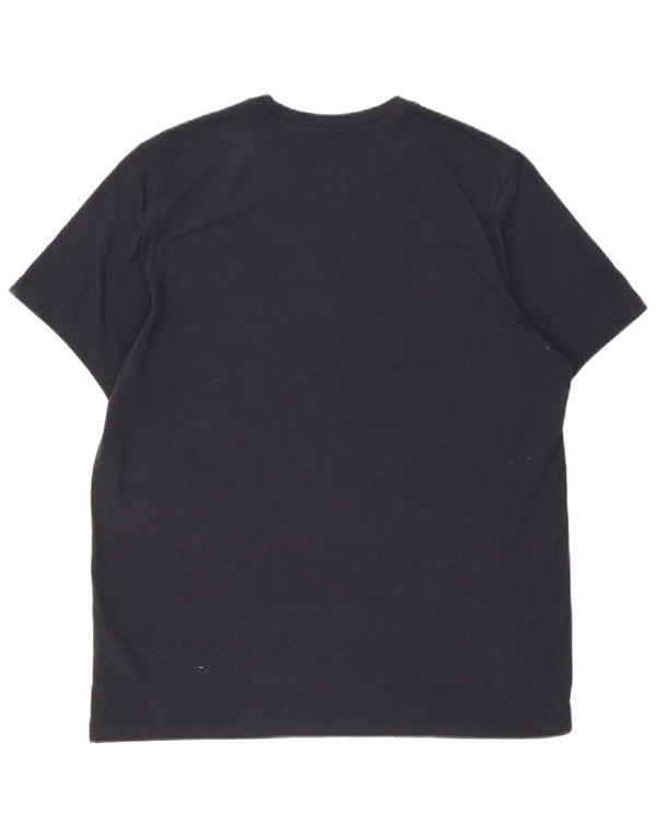 Męski T-shirt Nike Dri Fit z grafiką, duży, czarny poliester