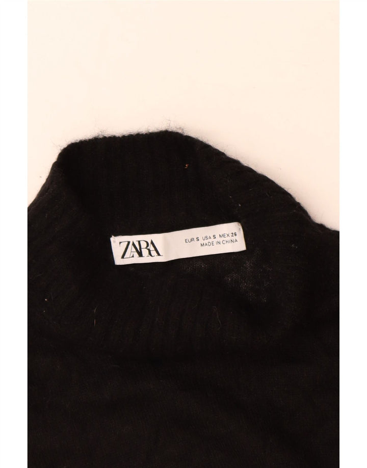 Sweter damski Zara z golfem UK 10, mały, czarny