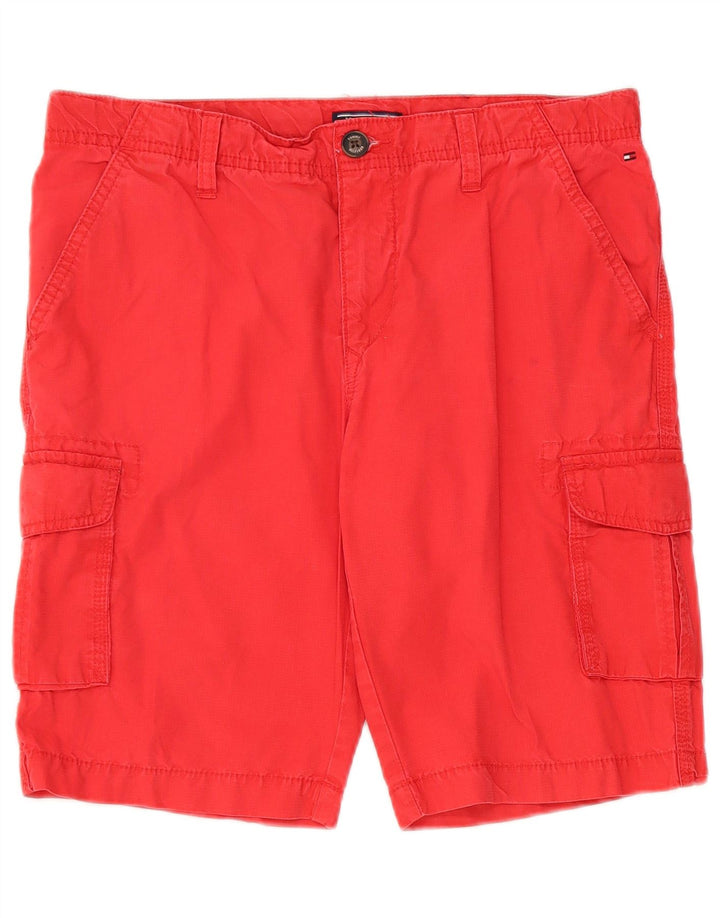 Chłopięce spodenki cargo Tommy Hilfiger 15-16 lat W32 Czerwona bawełna
