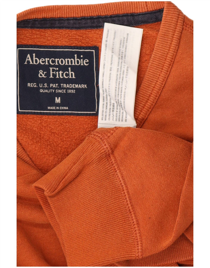 Męska bluza dresowa ABERCROMBIE & FITCH, średnia, pomarańczowa, bawełniana