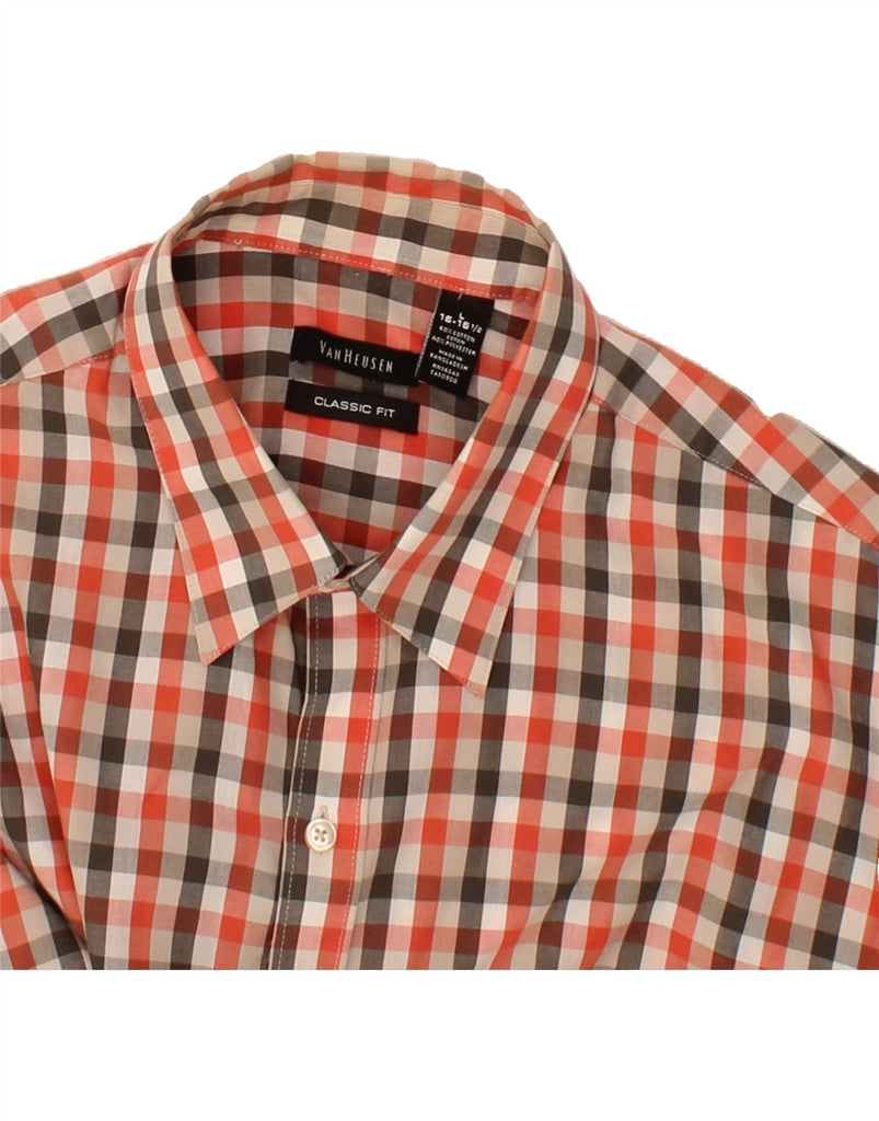 VAN HEUSEN Mens Classic Fit Shirt Size  16 1/2 Large Multicoloured Gingham Vintage Van Heusen and Second-Hand Van Heusen from Messina Hembry 