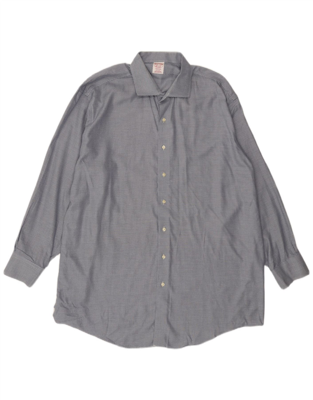 BROOKS BROTHERS Męska koszula Madison Rozmiar 18 1/2 2XL Niebieska bawełniana pepitka