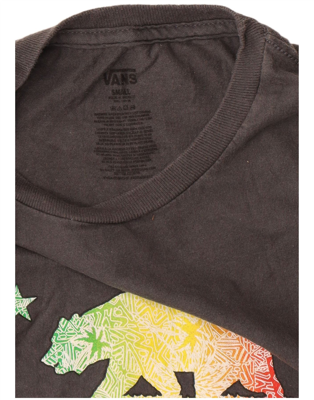 Chłopięcy T-shirt z grafiką Vans, 8-9 lat, mały, szary