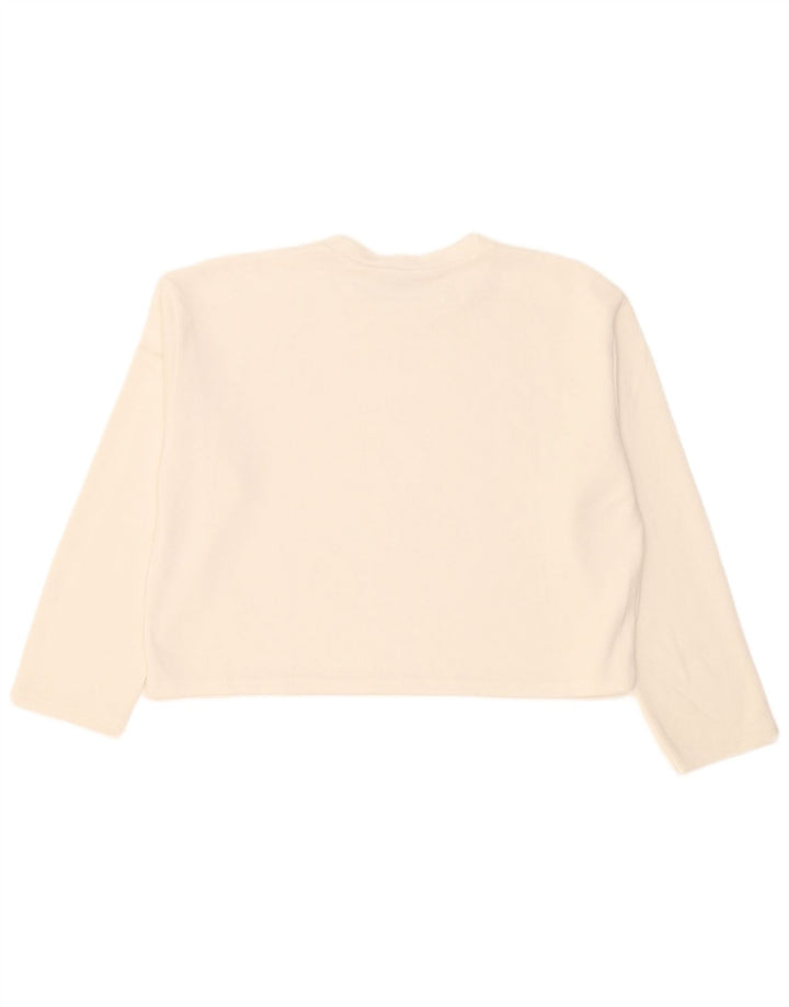 Damski top oversize Zara z długim rękawem, UK 14, średni biały