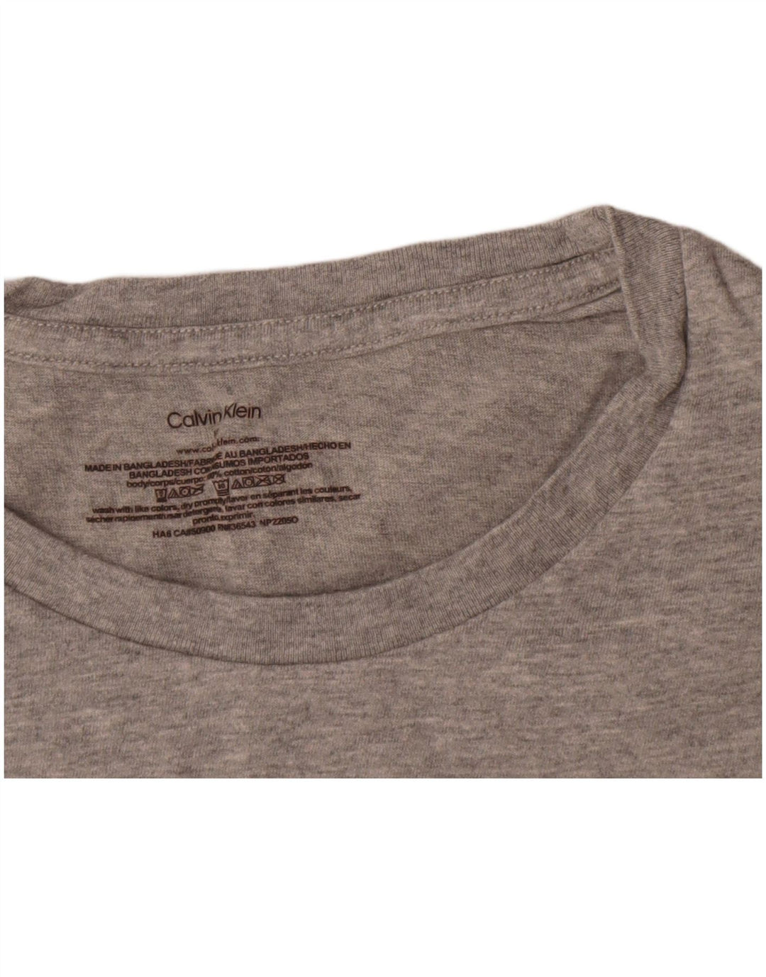T-shirt męski Calvin Klein, średnioszary, bawełniany