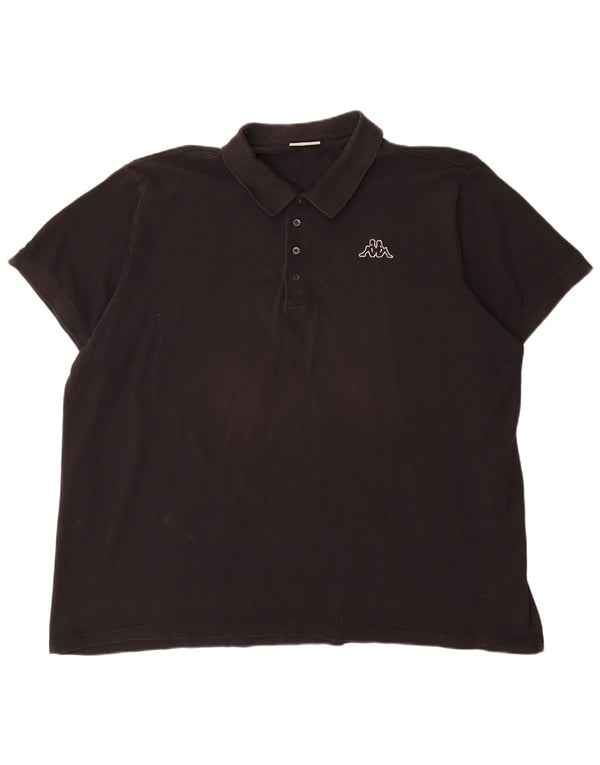 Męska koszulka polo Kappa 4XL, czarna, bawełniana