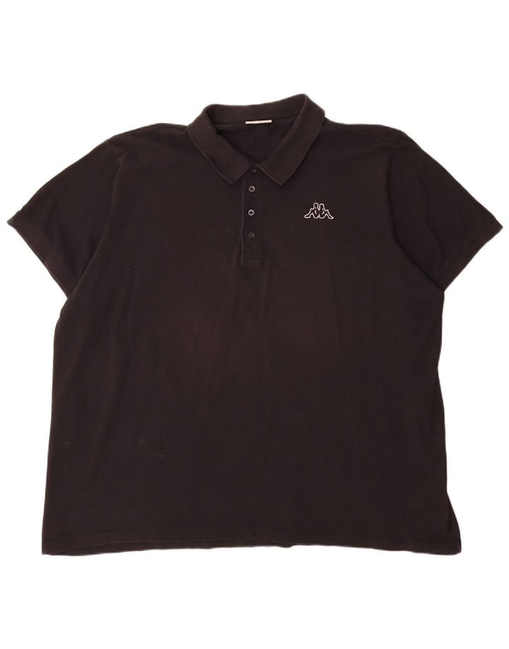 Męska koszulka polo Kappa 4XL, czarna, bawełniana