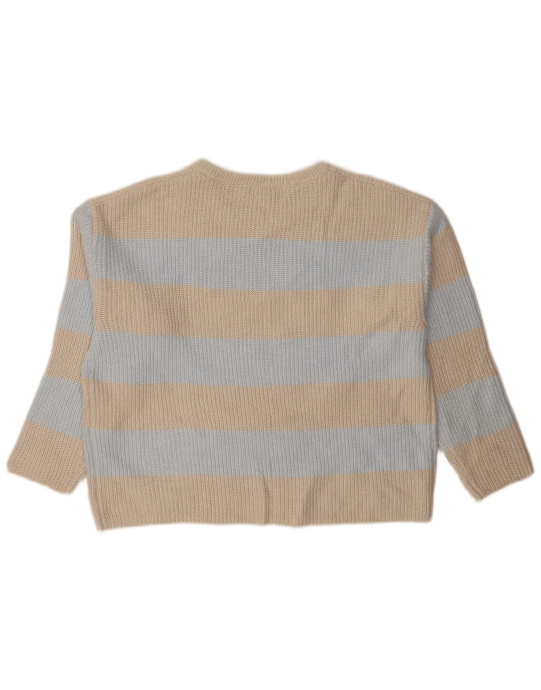 Marks & Spencer Damski sweter z okrągłym dekoltem UK 14 w średnie beżowe paski