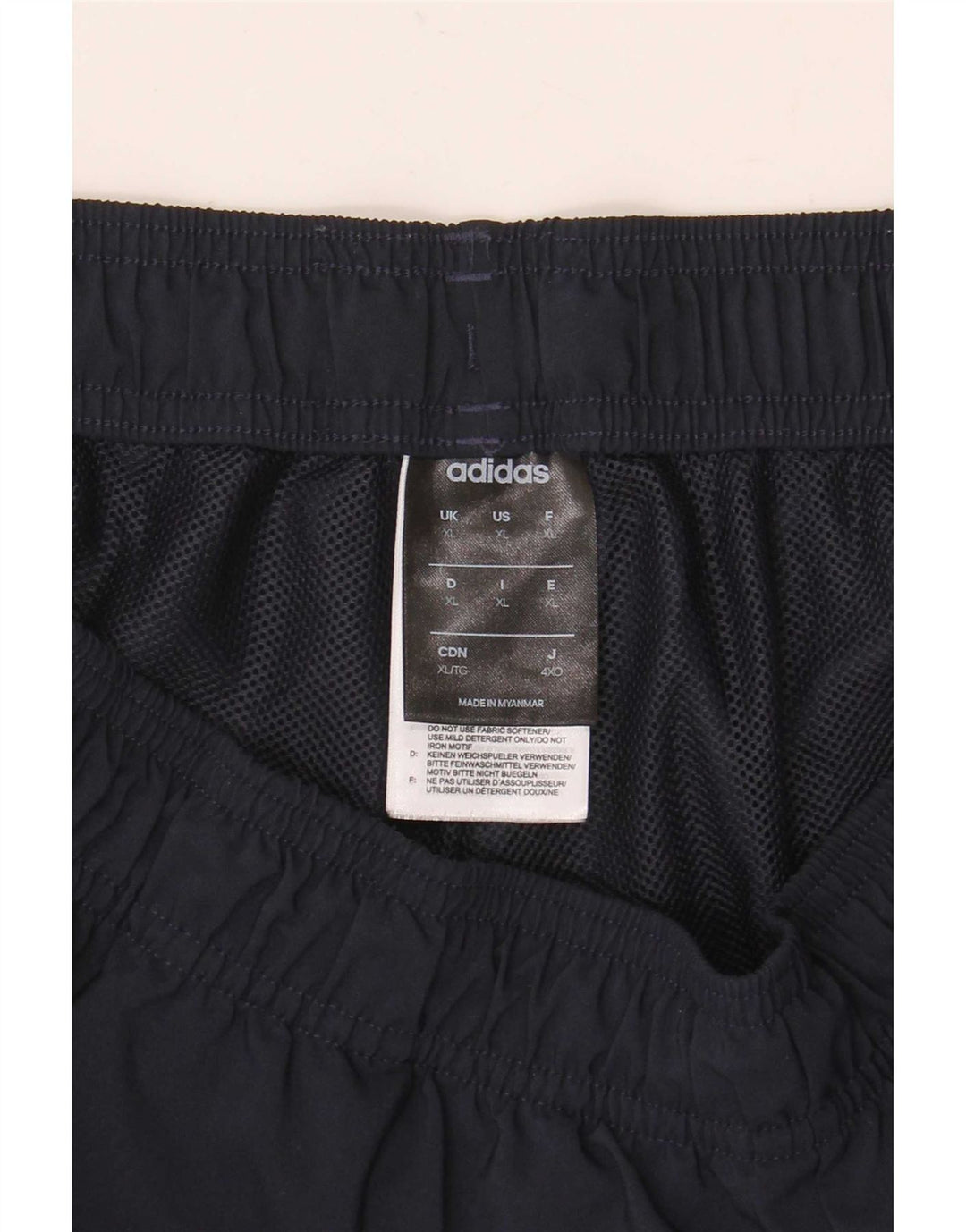 Męskie spodenki sportowe Adidas XL granatowe, poliestrowe