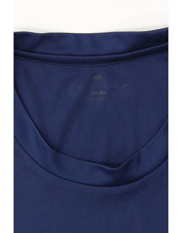 Męski T-shirt ADIDAS Climalite, duży, granatowy, poliester