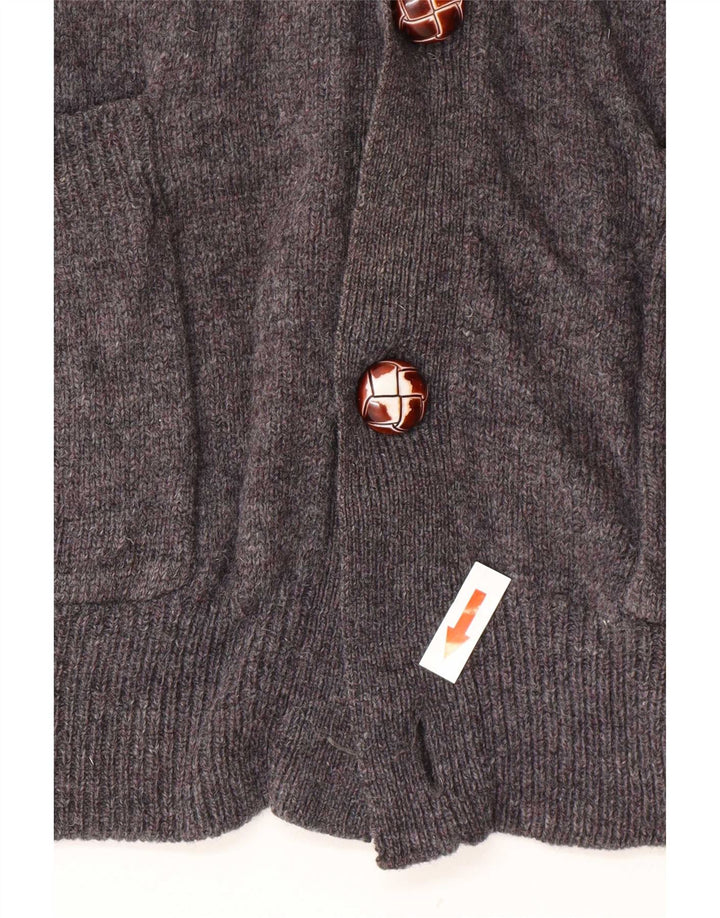 Męski sweter rozpinany bez rękawów James Pringle Średni szary Nowa wełna