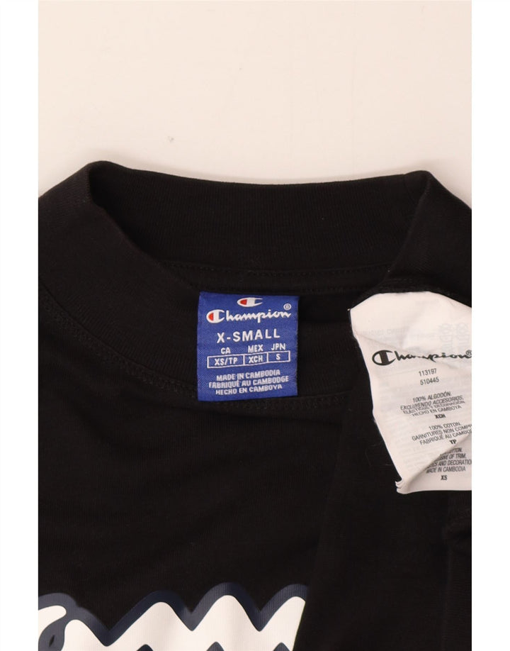 Damska bluza Champion Graphic Oversize UK 6 XS w kolorze czarnym