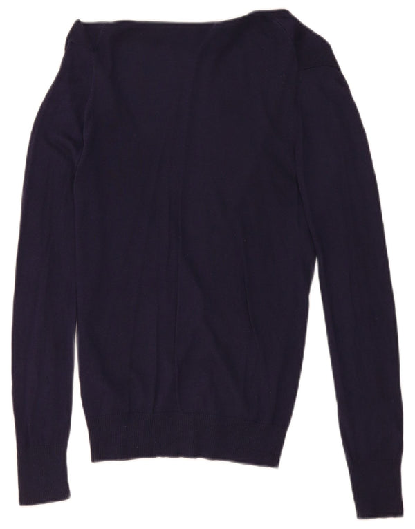 Sweter damski Massimo Dutti UK 12 Średni granatowy jedwab