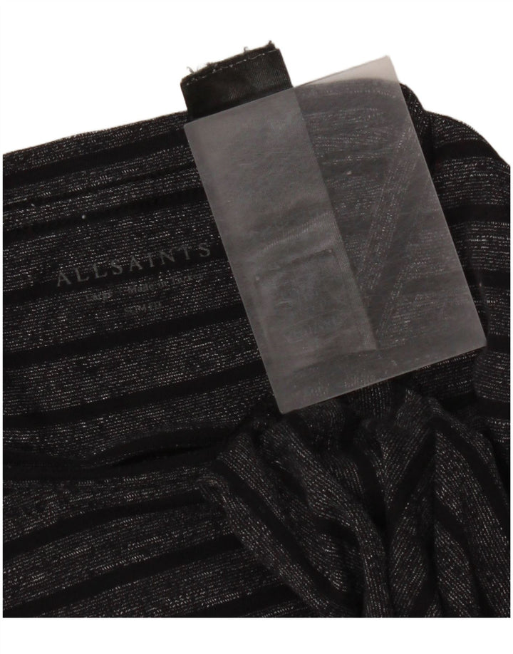 Męski t-shirt All Saints o dopasowanym kroju, duży, bawełniany w czarne paski