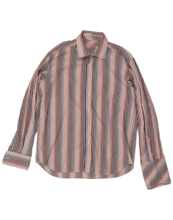 Męska koszula wizytowa Ted Baker, rozmiar 17 1/2 XL, wielokolorowa, bawełniana w paski