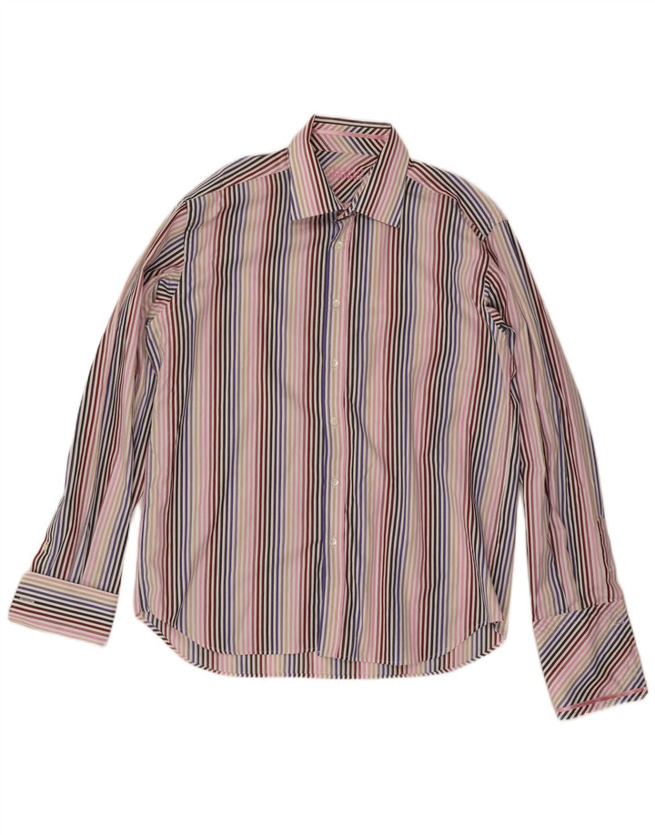 Męska koszula wizytowa Ted Baker, rozmiar 17 1/2 XL, wielokolorowa, bawełniana w paski