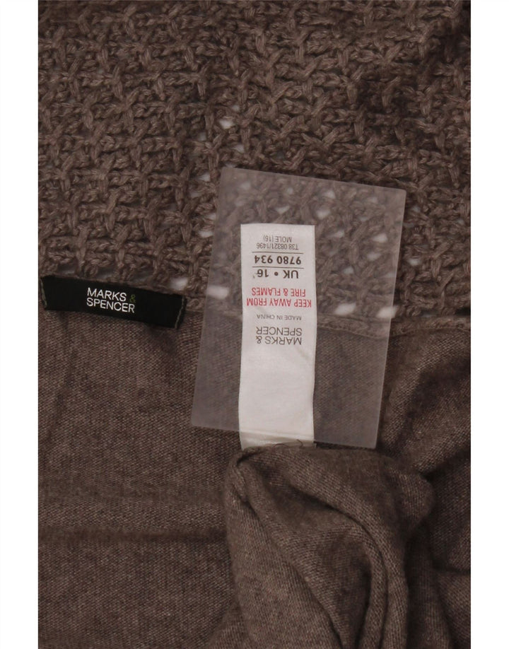 Asymetryczny sweter damski MARKS & SPENCER UK 16, duży, szary