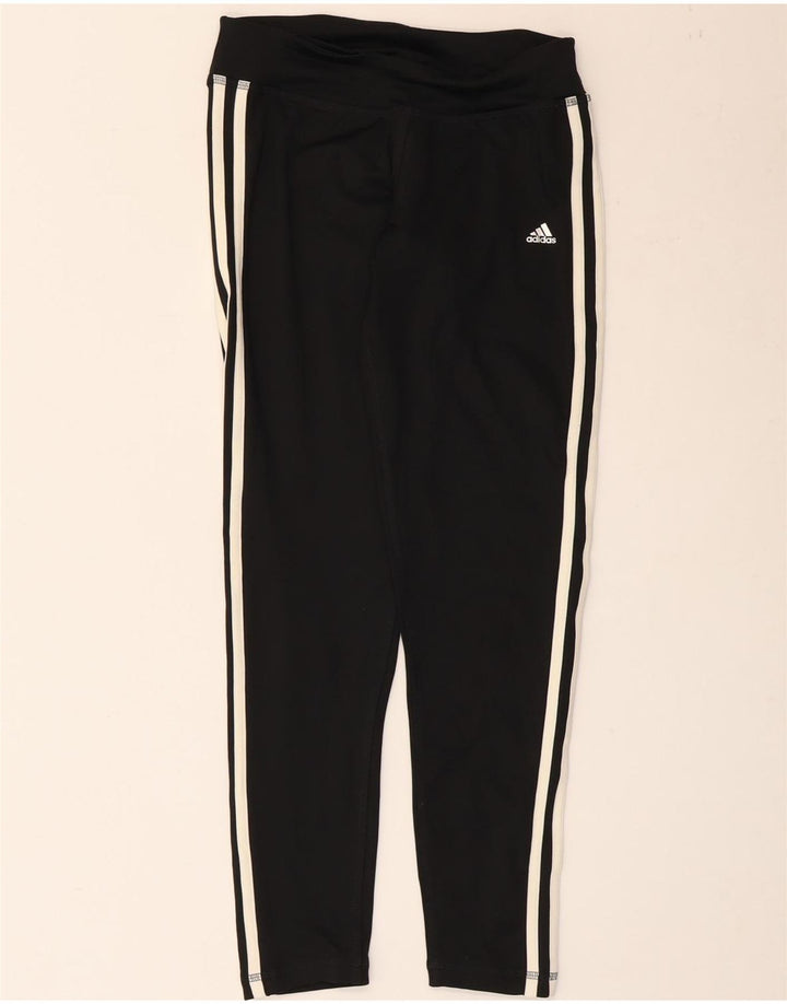 Damskie legginsy Adidas Climalite UK 8/10, małe, czarne, poliestrowe