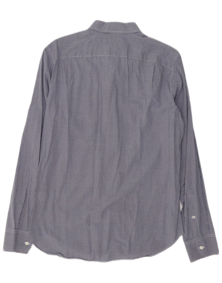 BONOBOS Męska koszula slim fit, średnia, granatowa bawełna w kratkę