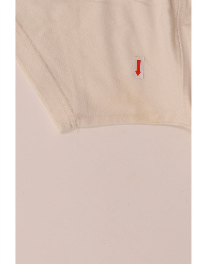NEW BALANCE Mens T-Shirt Top Large Off White Cotton