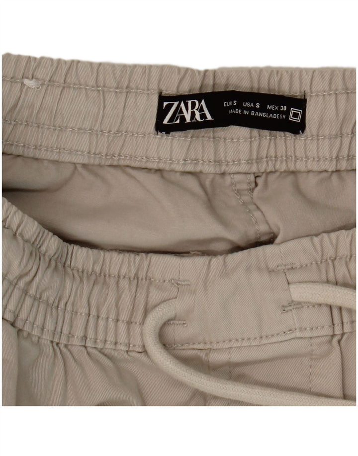 Męskie spodnie cargo Zara Joggers Small W30 L26 Beżowe