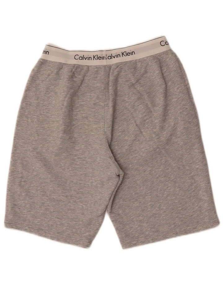 Męskie spodenki sportowe Calvin Klein z grafiką, małe, szare, bawełniane