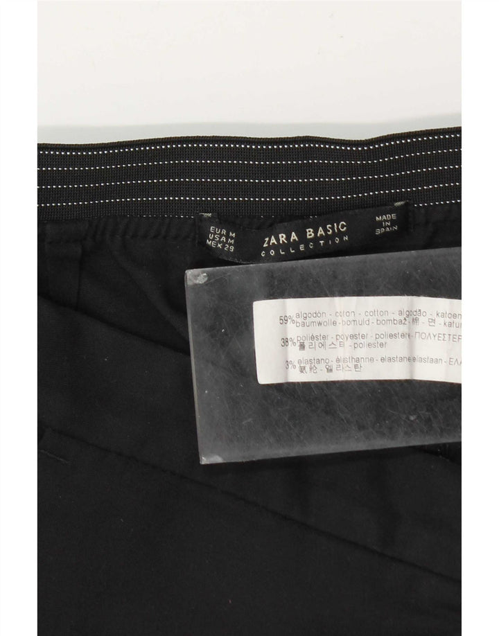 Spodnie damskie Zara Slim Chino, średnie W29 L28, czarne, bawełniane