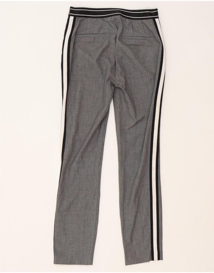 Spodnie damskie Zara Slim Chino, małe, W26 L27, szary poliester w paski