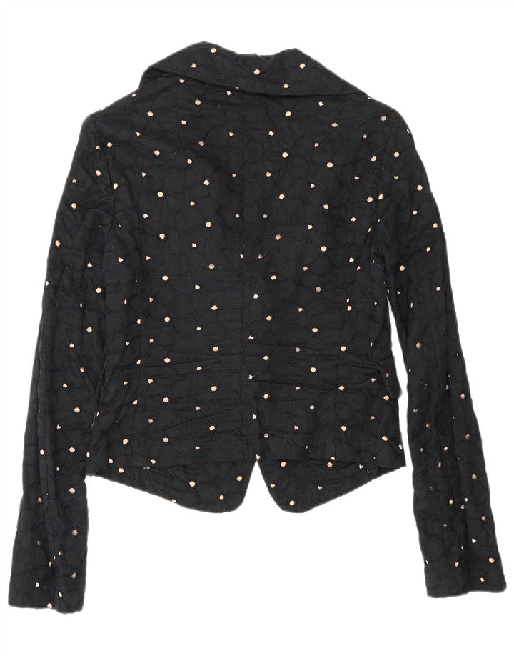 Damska marynarka Benetton Crop 2 Button IT 42 Medium Black Spotted