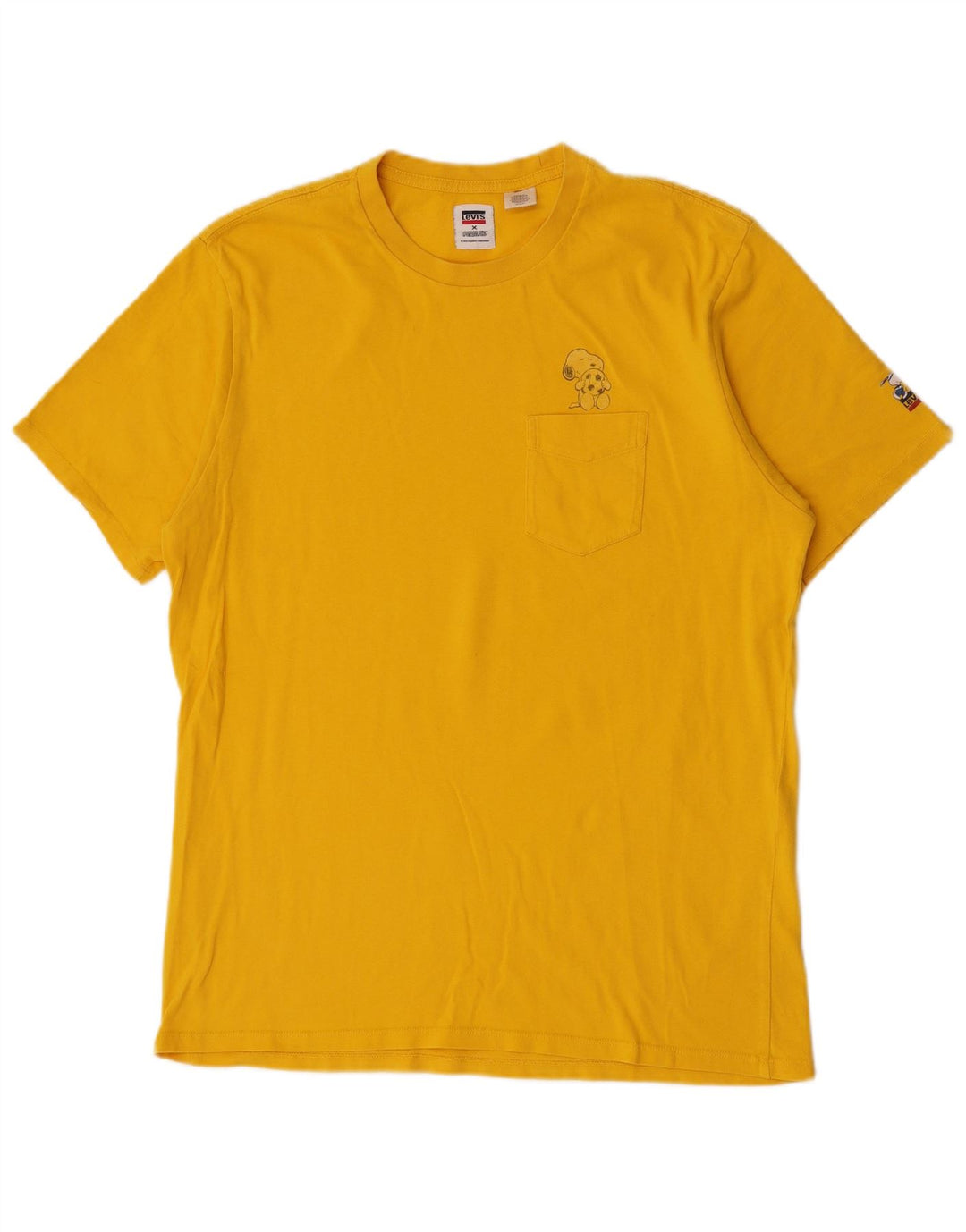 Męski t-shirt Levi's Peanuts, średni żółty