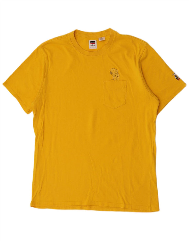 Męski t-shirt Levi's Peanuts, średni żółty