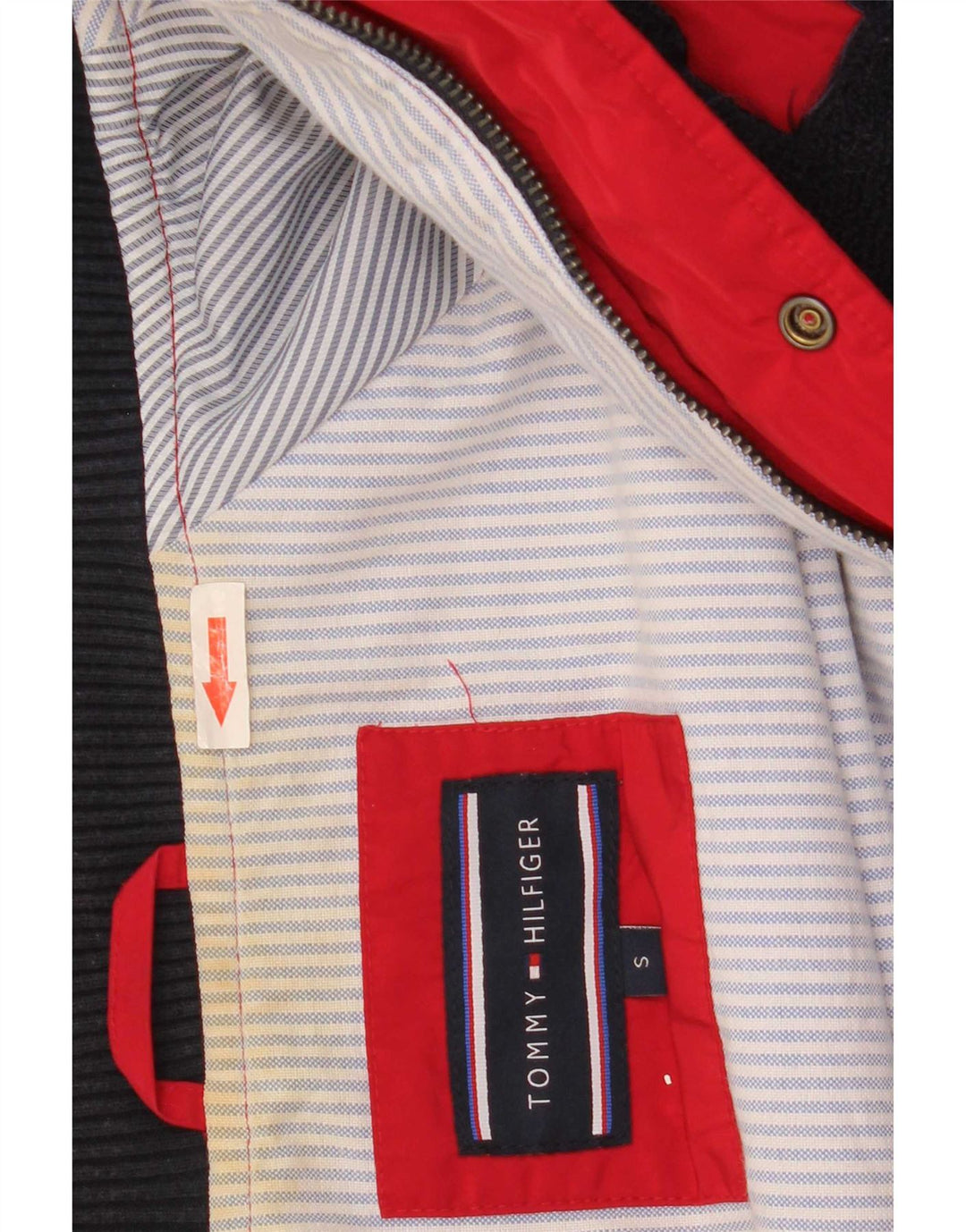 Męska kurtka bomber z grafiką Tommy Hilfiger UK 36 Small Red Colorblock