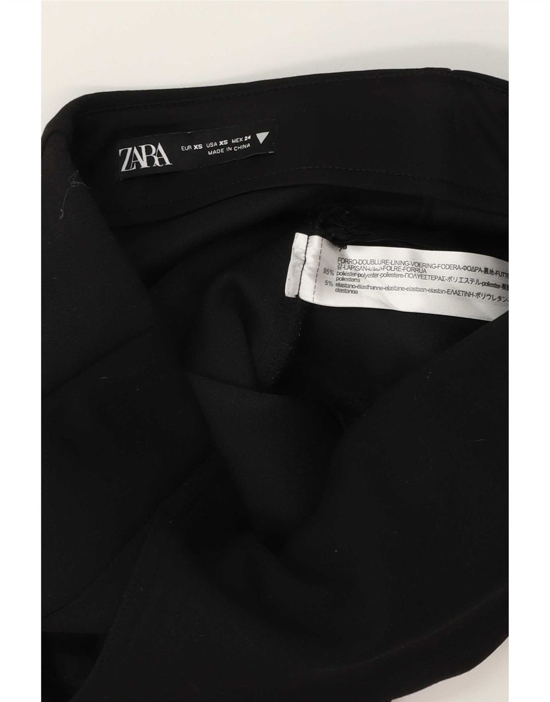 Damska mini spódniczka Zara XS W24 Czarny poliester