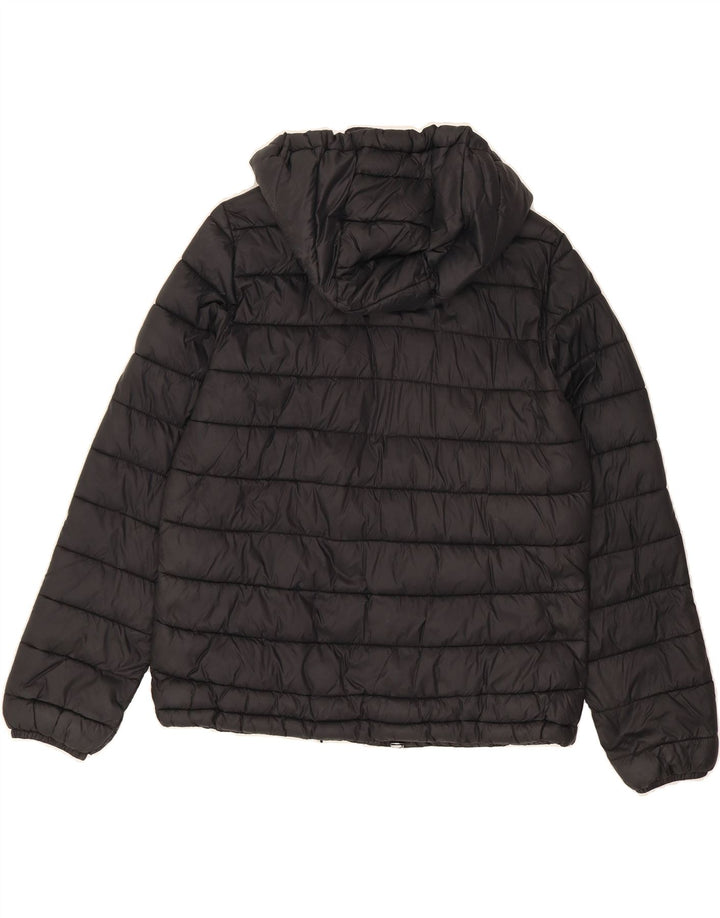 ZARA Womens Hooded Padded Jacket UK 14 Medium Black Nylon Vintage Zara and Second-Hand Zara from Messina Hembry 