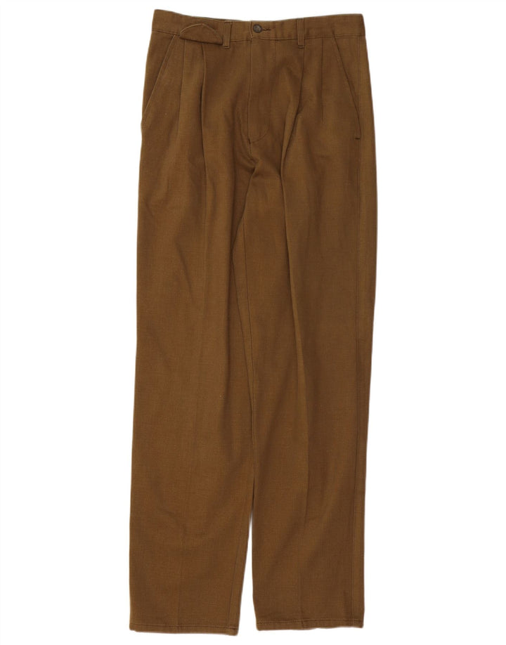 Męskie spodnie chino w stylu vintage W28 L31 Brązowa bawełna
