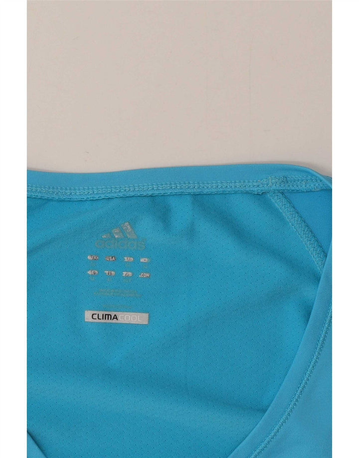 Damska koszulka Adidas Climacool Top UK 16, duża niebieska