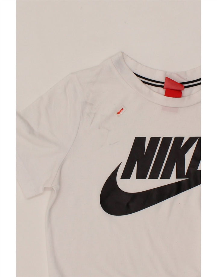NIKE Mens Graphic T-Shirt Top Small White Polyester Vintage Nike and Second-Hand Nike from Messina Hembry 