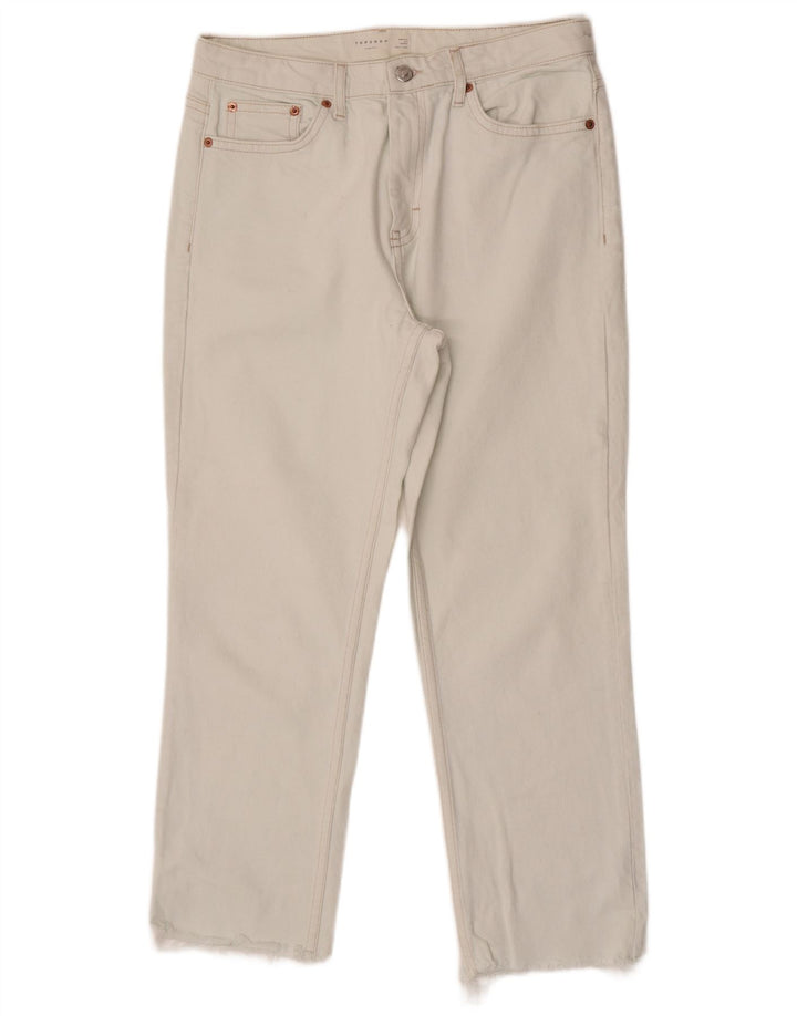 Damskie proste jeansy TOPSHOP W30 L25 białe