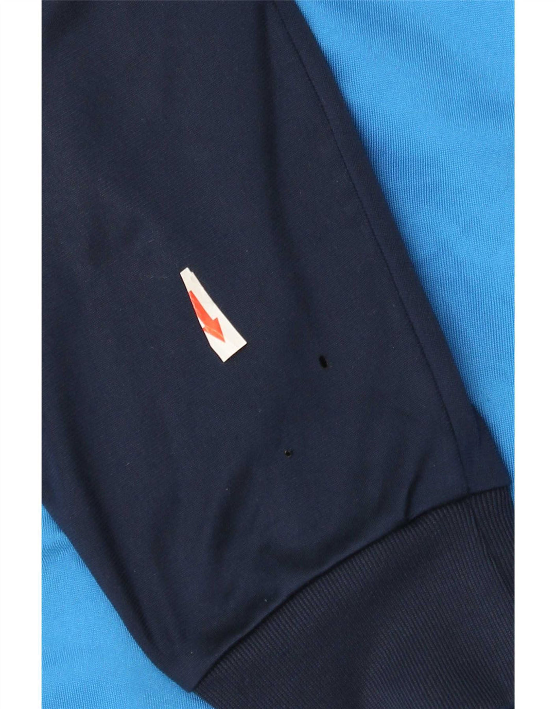 Adidas Męska bluza dresowa UK 42/44 Duży niebieski poliester z blokami kolorów