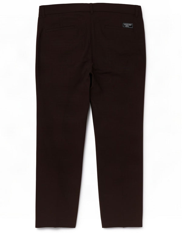 Proste spodnie damskie Marks & Spencer UK 14 Medium W34 L29 brązowe