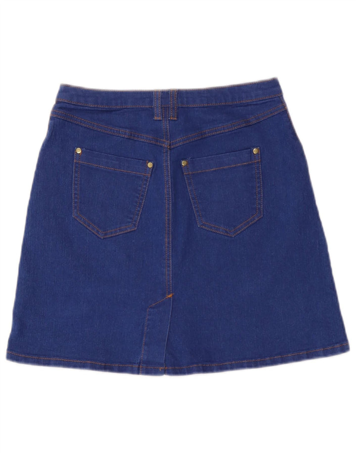 Topshop Damska mini spódniczka dżinsowa UK 8 Small W26 Niebieski poliester