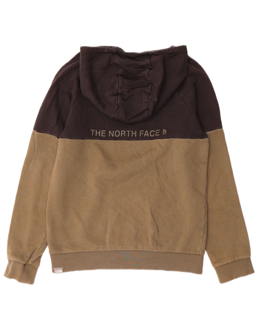 Chłopięcy sweter z kapturem THE NORTH FACE z grafiką, 14-15 lat, XL, khaki, blok kolorów